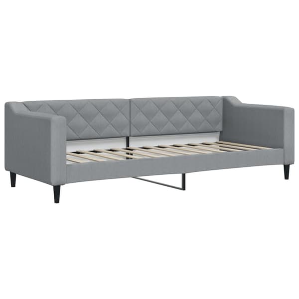 Dagbädd utdragbar med lådor ljusgrå 80x200 cm tyg
