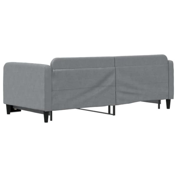 daybed med udtræk 90x190 cm stof lysegrå