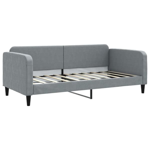 daybed med udtræk 90x190 cm stof lysegrå