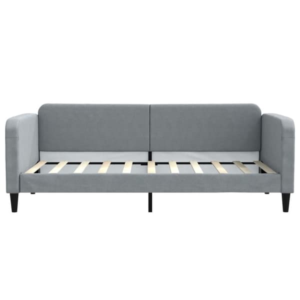 daybed med udtræk 90x190 cm stof lysegrå
