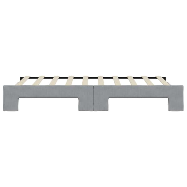 daybed med udtræk 90x190 cm stof lysegrå