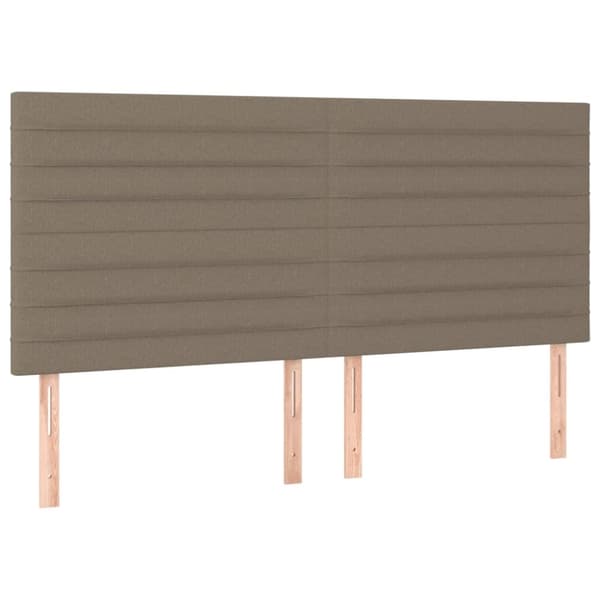 kontinentalseng med madras 200x200 cm stof gråbrun