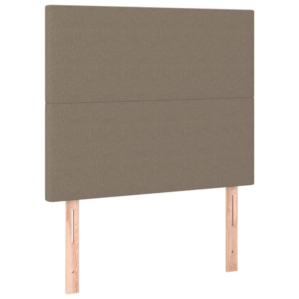 kontinentalseng med madras 100x200 cm stof gråbrun