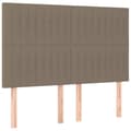 Miniatyrbild 6 av 7: Ramsäng med madrass taupe 140x200 cm tyg