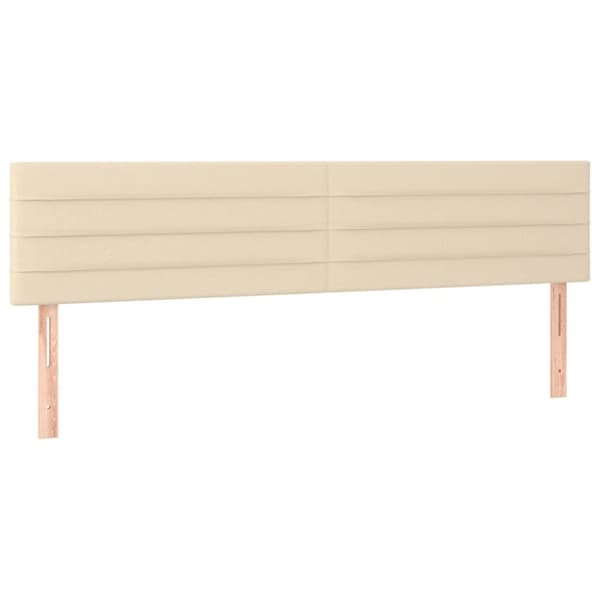 kontinentalseng med madras 160x200 cm stof cremefarvet