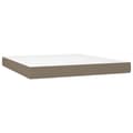 Pikkukuva 5 / 6: Ramsäng med madrass taupe 160x200 cm tyg