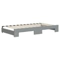 Miniatyrbillede 5 af 10: daybed med udtræk og madras 100x200 cm stof lysegrå