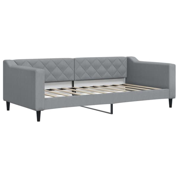 Dagbädd utdragbar med lådor ljusgrå 80x200 cm tyg