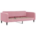 Miniatyrbillede 4 af 10: daybed med udtræk og skuffer 100x200 cm velour lyserød