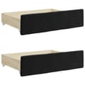 Miniatyrbillede 9 af 10: daybed med udtræk og skuffer 80x200 cm velour sort