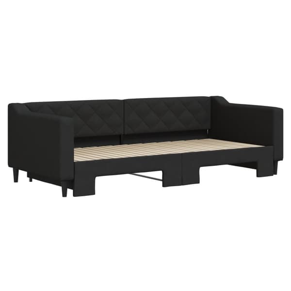 Dagbädd utdragbar svart 90x200 cm tyg