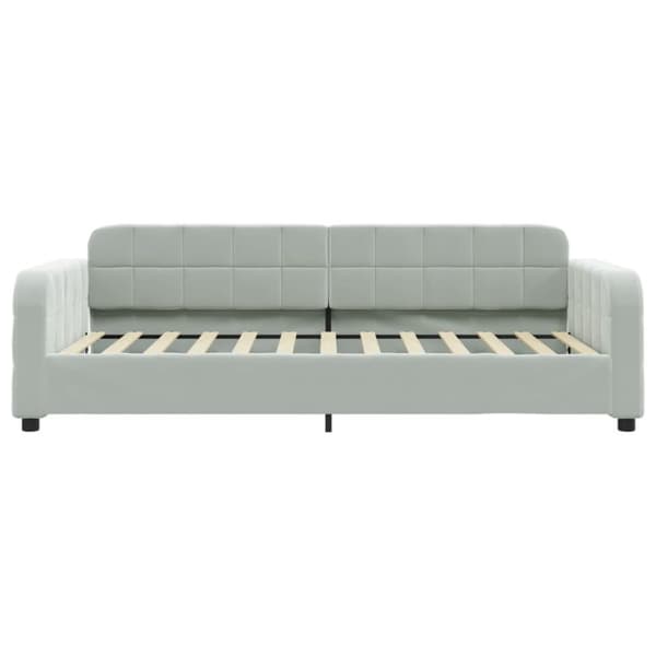 Dagbädd utdragbar ljusgrå 80x200 cm sammet
