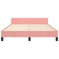 Miniatyrbillede 6 af 10: sengeramme med sengegavl 140x190 cm fløjl pink