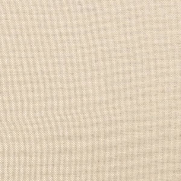 sengeramme med sengegavl 120x190 cm stof cremefarvet