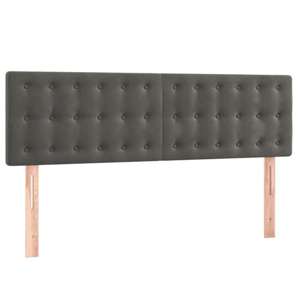 kontinentalseng med madras 140x190 cm fløjl mørkegrå