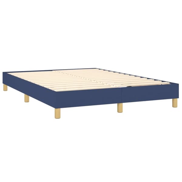 kontinentalseng med madras 140x190 cm stof blå