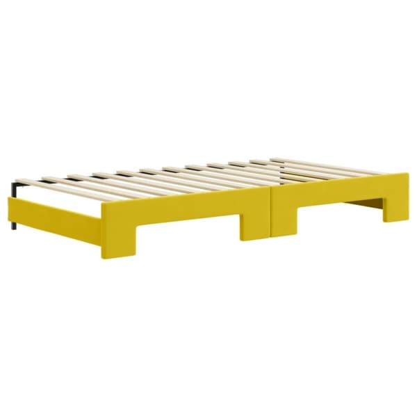 Dagbädd utdragbar gul 100x200 cm sammet
