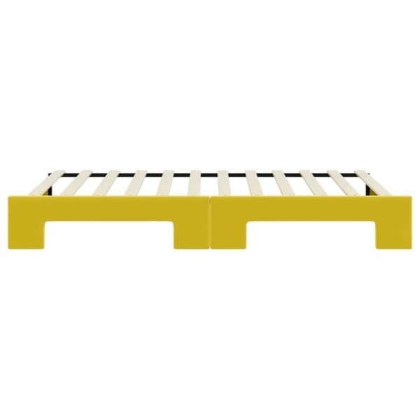 Dagbädd utdragbar gul 100x200 cm sammet