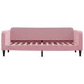 Miniatyrbillede 7 af 10: daybed med udtræk og skuffer 80x200 cm velour lyserød