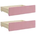 Miniatyrbillede 9 af 10: daybed med udtræk og skuffer 80x200 cm velour lyserød