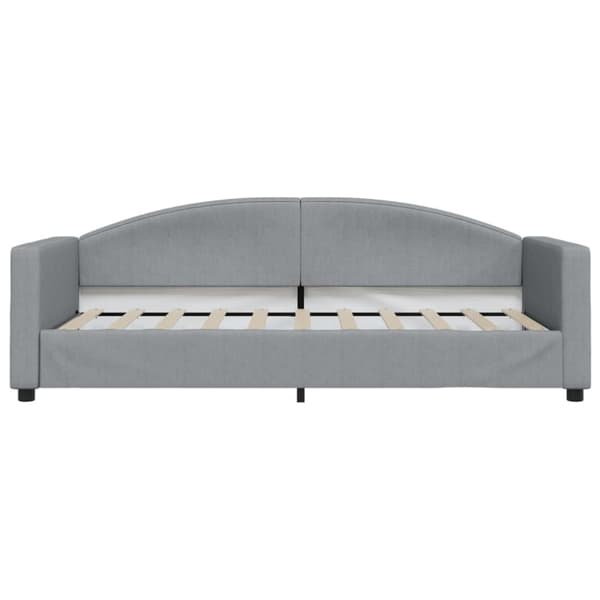 daybed med udtræk 90x190 cm stof lysegrå