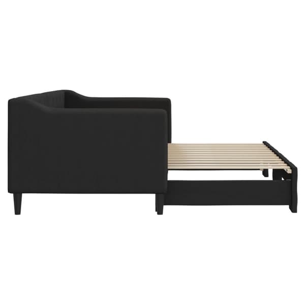 Dagbädd utdragbar svart 80x200 cm tyg