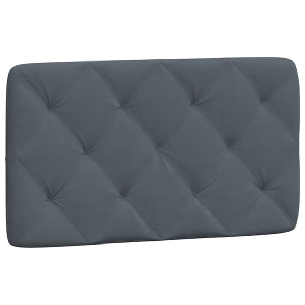 sengeramme med sengegavl 90x200 cm fløjl mørkegrå