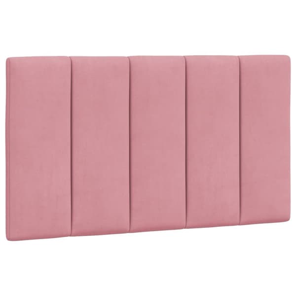sengeramme med LED-lys 80x200 cm velour pink