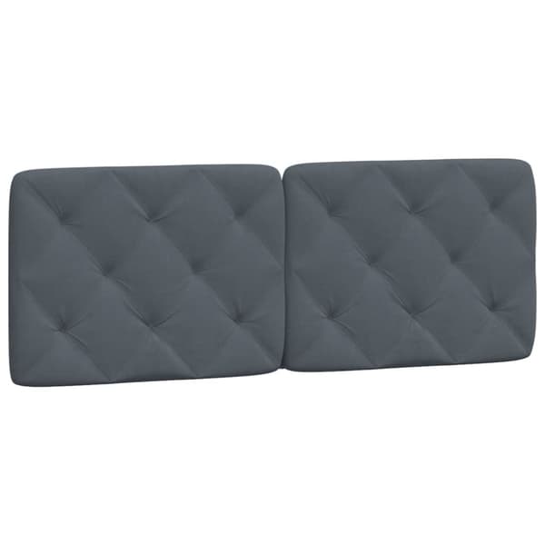 seng med madras 120x200 cm velour mørkegrå