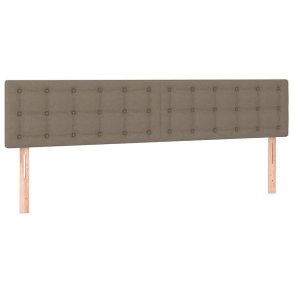 Ramsäng med madrass taupe 120x190 cm tyg
