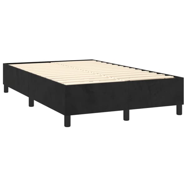 kontinentalseng med madras 120x190 cm velour sort