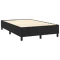 Miniatyrbillede 4 af 9: kontinentalseng med madras 120x190 cm velour sort