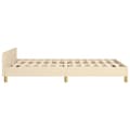 Miniatyrbillede 7 af 10: sengeramme med sengegavl 120x190 cm stof cremefarvet