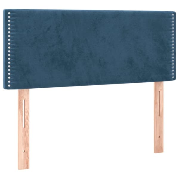 kontinentalseng med madras 120x190 cm velour mørkeblå
