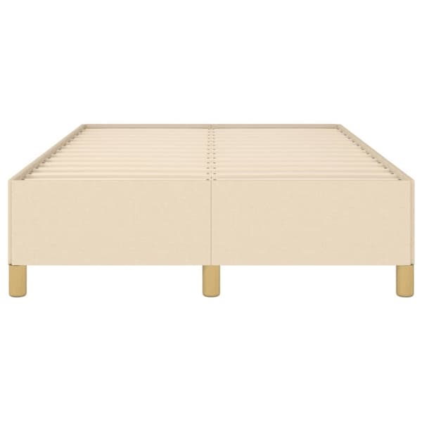 sengeramme 120x190 cm stof cremefarvet