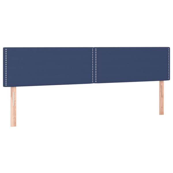 sengeramme med sengegavl 120x190 cm stof blå