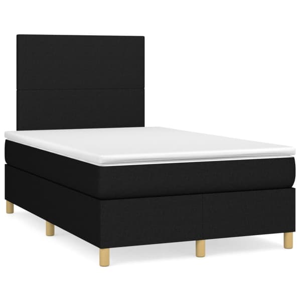kontinentalseng med madras 120x190 cm stof sort