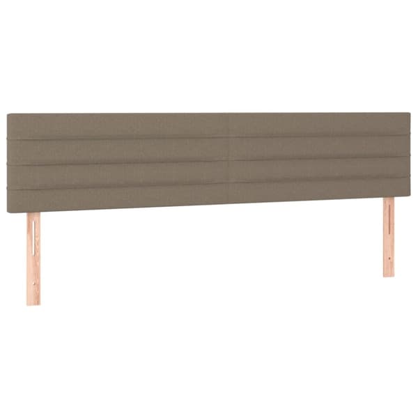 kontinentalseng med madras 160x200 cm stof gråbrun