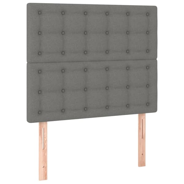kontinentalseng med madras 100x200 cm stof mørkegrå