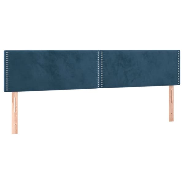 kontinentalseng med madras 180x200 cm fløjl mørkeblå