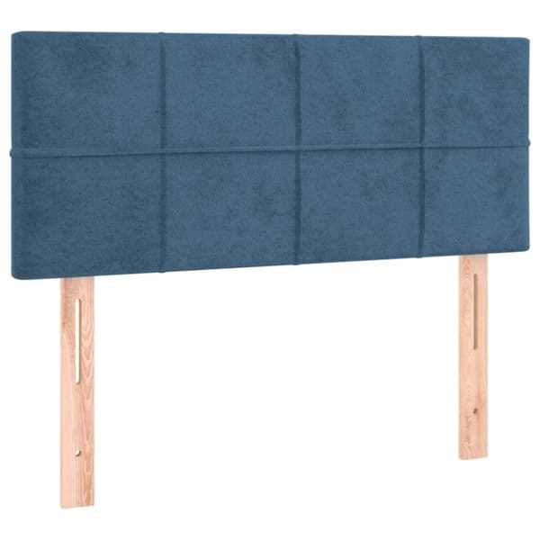 kontinentalseng med madras 80x200 cm fløjl mørkeblå