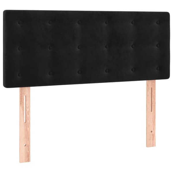 kontinentalseng med madras 100x200 cm fløjl sort