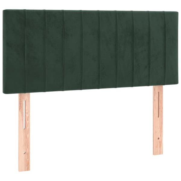 kontinentalseng 120x200 cm fløjl mørkegrøn
