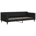 Miniatyrbillede 4 af 10: daybed med udtræk og madras 90x200 cm stof sort