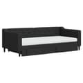 Miniatyrbillede 3 af 10: daybed med udtræk og skuffer 90x190 cm stof sort