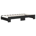 Miniatyrbillede 5 af 10: daybed med udtræk og skuffer 90x190 cm stof sort