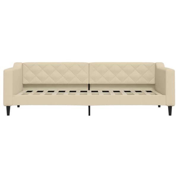 Dagbädd med madrass beige 80x200 cm tyg