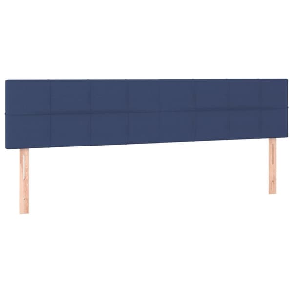kontinentalseng med madras 180x200 cm stof blå