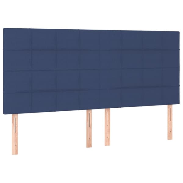 kontinentalseng med madras 180x200 cm stof blå