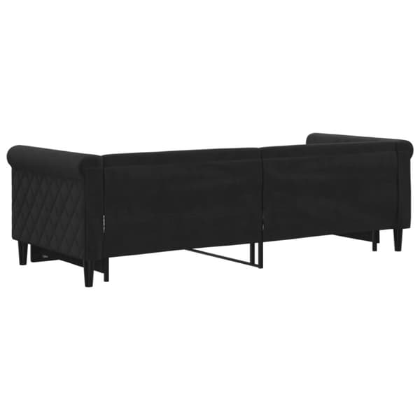Dagbädd utdragbar svart 80x200 cm sammet